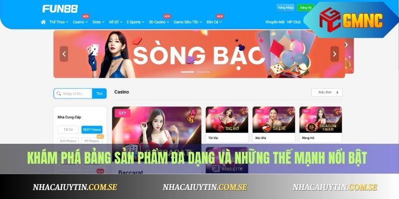 Fun88 - Nhà Cái Cá Cược Uy Tín Hàng Đầu Châu Á 2025 3 Khám phá bảng sản phẩm đa dạng và những thế mạnh nổi bật