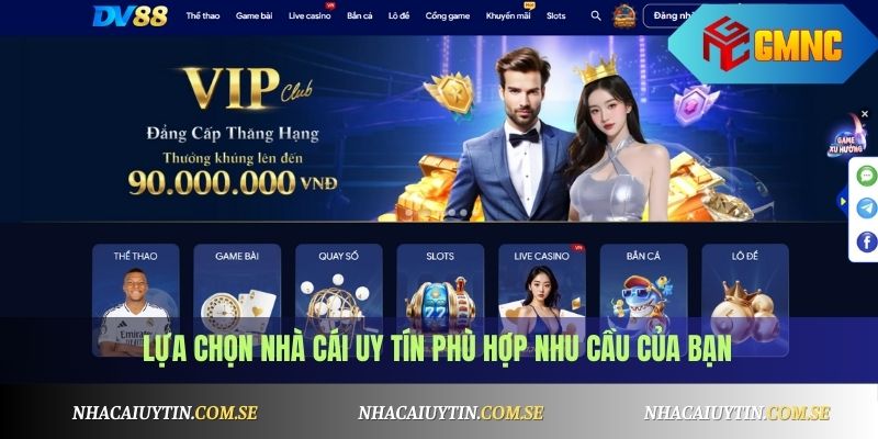 Top 12 Nhà Cái Uy Tín 5 Lựa chọn nhà cái uy tín phù hợp nhu cầu của bạn
